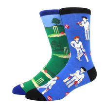 Load image into Gallery viewer, Anyone for Cricket? Odd Paired Crazy Socks - Crazy Sock Thursdays
